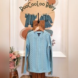 GAP Light Blue Kids Cable Knit Sweater